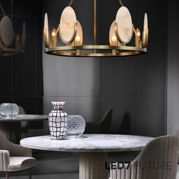 Loft Industry Modern - Oval Marble Chandelier